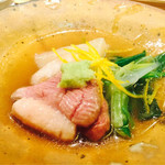 はらまさ - 聖護院大根、鴨、柚子と山葵を添えて