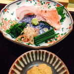 はらまさ - 真鯛・金目鯛のお造り