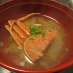 旬魚たつみ - 親がに味噌汁