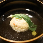 松葉蟹真丈のお椀