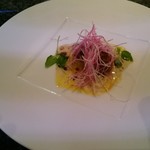 鉄板DINING集 - フレッシュフォアグラのソテー　トリュフ風味の和風餡