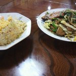 広ちゃん飯店 - 五目チャーハンとレバニラ