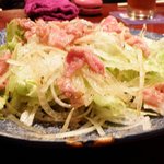 飛騨季節料理 肴 - 飛騨牛霜降り肉の牛しゃぶサラダ