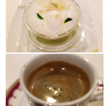 佛蘭西料理 名古屋 - レモンのアイスクリームと食後のコーヒー