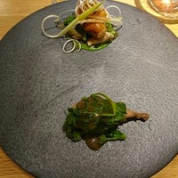 アニエルドール - メイン(*^^*)鶉、菜の花、椎茸、うるい