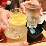 銀河 - ▲久保田の千寿×2とオレンジjで乾杯！