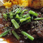 アアベルカレー - 週替りカレー:ツバスと壬生菜の味噌マサラ