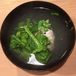 うを徳 - お椀（ヒゲダラ（ヨロイイタチウオ） + 菜の花 + 木の芽）