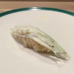 うを徳 - 宍道湖 白魚 桜葉蒸（握り）