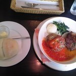 レストラン サンディエゴ - [料理] パン & ビーフシチュー カットステーキ & ハンバーグ