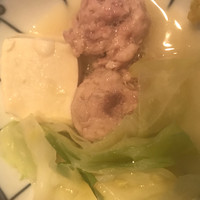 とり田 博多本店 - 水炊き つくね、ネギ、豆腐