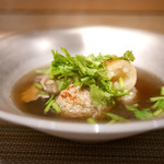 SUGALABO - 秋田きりたんぽ、比内地鶏とフォアグラのつくね、雪国舞茸