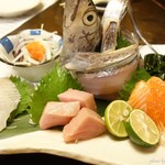 魚浪漫 - 2016年11月　魚浪漫の刺身五種盛り【1480円】