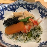 はらまさ - 海老・穴子・カラスミ・キャビアの蒸し寿司