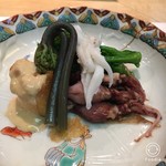 はらまさ - ほたるいか・帆立・白魚　このわたのソースで