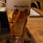 江戸肉割烹　ささや - まずは生ビール