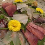 鳥好 - 鳥好・刺身盛り合わせ（3名分）(2011.04)