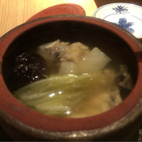 割烹 八彩 新大阪店 - 河豚の土瓶蒸しの中身