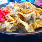 ラーメン専科国玉店　麺や丼や - 豚しょうが焼丼 横から