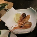 あぷちゃ - お刺身のボタン海老の頭のから揚げ