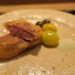 虎白 - 揚げ物：鴨 銀杏 零余子(むかご)2