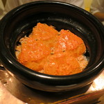 虎白 - 食事：香箱蟹の炊き込みご飯1