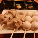日の丸や - 三河煮串（鶏もも・うずら卵）