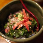 しめ鯖の薬味納豆