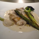 鉄板焼レストラン八景 - 聖夜・三崎港地魚（平目）の鉄板焼