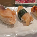 Sushi Uogashi Nihonichi - スミイカ、ホッキ貝、ミル貝、穴子