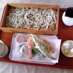 手打ち蕎麦　さとみ - [料理] せいろ蕎麦 & 野菜天ぷら 全景♪ｗ