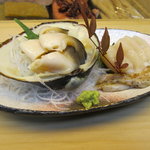 すし処 かね田 - ホッキとホタテの刺身