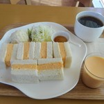 中条たまご直売店 - たまごサンドセット＆太陽プリン