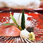 銀座 しのはら - 大間マグロ　針烏賊