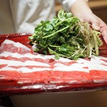 銀座 しのはら - 熊鍋の具