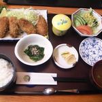 Oshokujidokoro Uchiyama - [料理] カキフライ定食 セット全景♪ｗ
