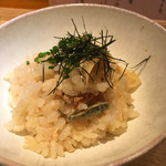 まる富 - 穴子と湯葉の炊き込み