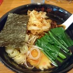 かまや食堂 - 「天ぷらそば」かき揚げがスープに溶け出した感じがたまりません！