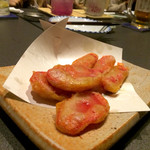 琉球割烹 ふぁいみーる - ＊紅しょうがの天ぷら（¥480）