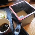 初体験、そば湯。