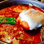 アジアンスープカリー べす - 2017/1  トッピングのトマトチーズ