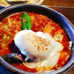 アジアンスープカリー べす - 2017/1  ハンバーグカリーのアップ