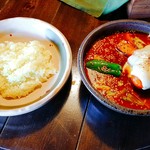 アジアンスープカリー べす - 2017/1  ハンバーグカリー4.5番＋トマトスープ＋トマトチーズ