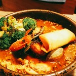 アジアンスープカリー べす - 2017/1  シーフードカリーのアップ