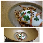 TTOAHISU - ◆キノコのペーストポタージュ風。 これ美味しい。キノコを丁寧にポタージュにされていますので、コンソメ同様旨みが凝縮されています。