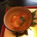 馳走 きむら - 車海老のゼリー寄せ。出汁味が素晴らしい。