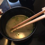 馳走 きむら - 味噌汁は生海苔となめこ。出汁が素晴らしい