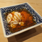 くろぎ - 白子と雲丹、柚子をたっぷり絞った鯛の煮こごり1