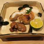 くろぎ - 玄界灘の喉黒の焼き、肝と1