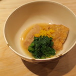 くろぎ - 海老芋とお揚げさん 京菊菜と柚子1